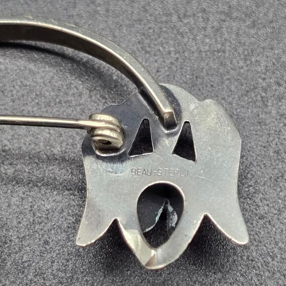 Sterling Silver Dog Brooch Beau Sterling Hound Dog Lover Gift - Picture 4 of 10